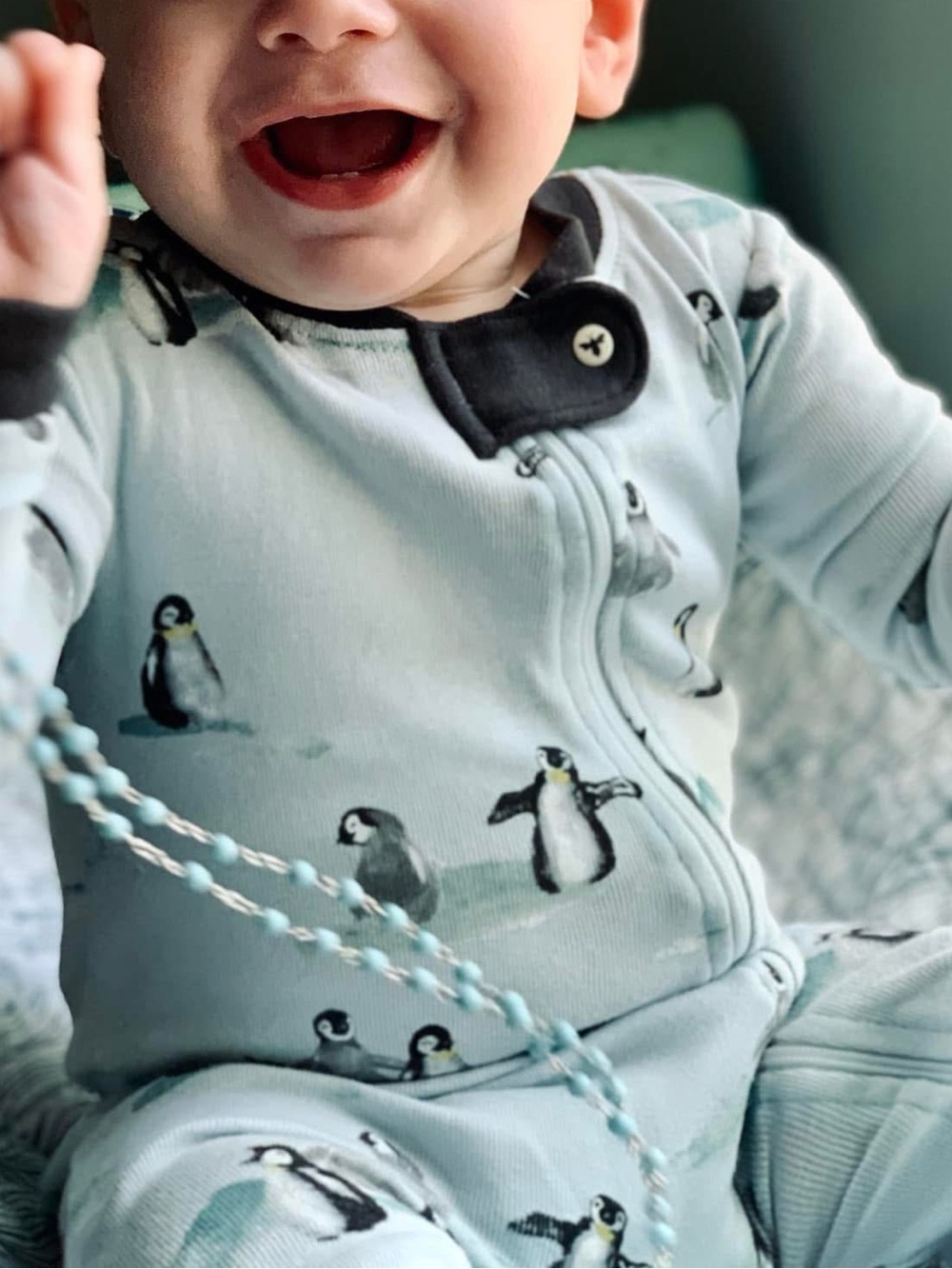 Burts Bee’s Baby Penguin Footed Pajamas